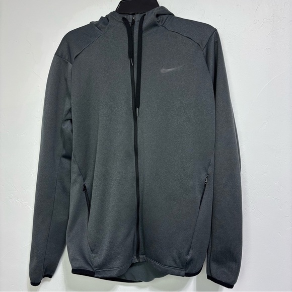 Nike Dri Fit Therma Fit Textured Fleece Full Zip Hoodie Sweatshirt Men's Small - Picture 1 of 11